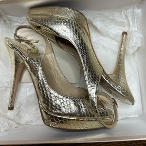 JIMMY CHOO gold heel